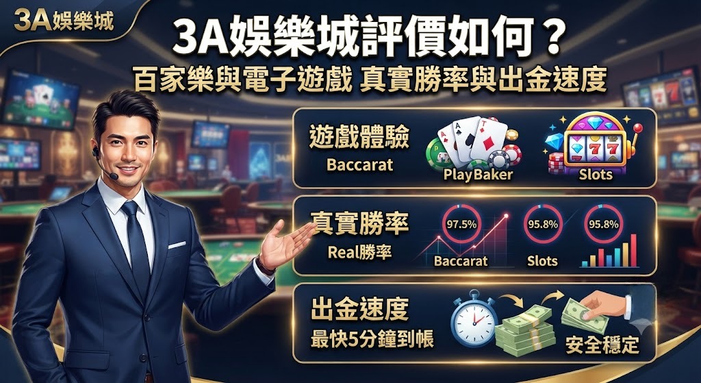 百家樂與電子遊戲真實勝率與出金速度